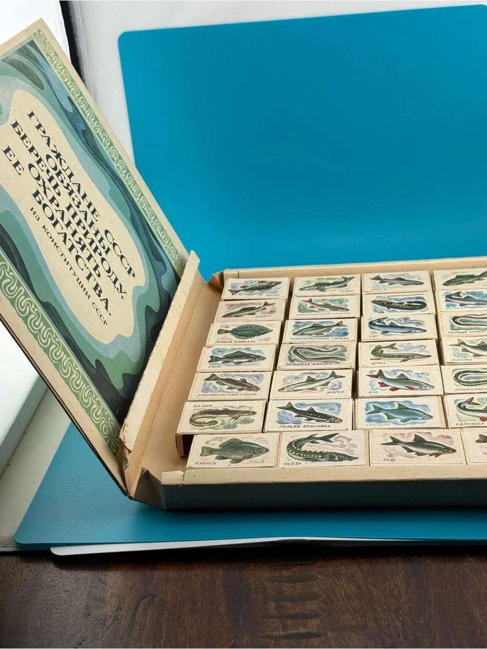 Vintage 1983 USSR Soviet Fish 28 Matchbox Collector Set